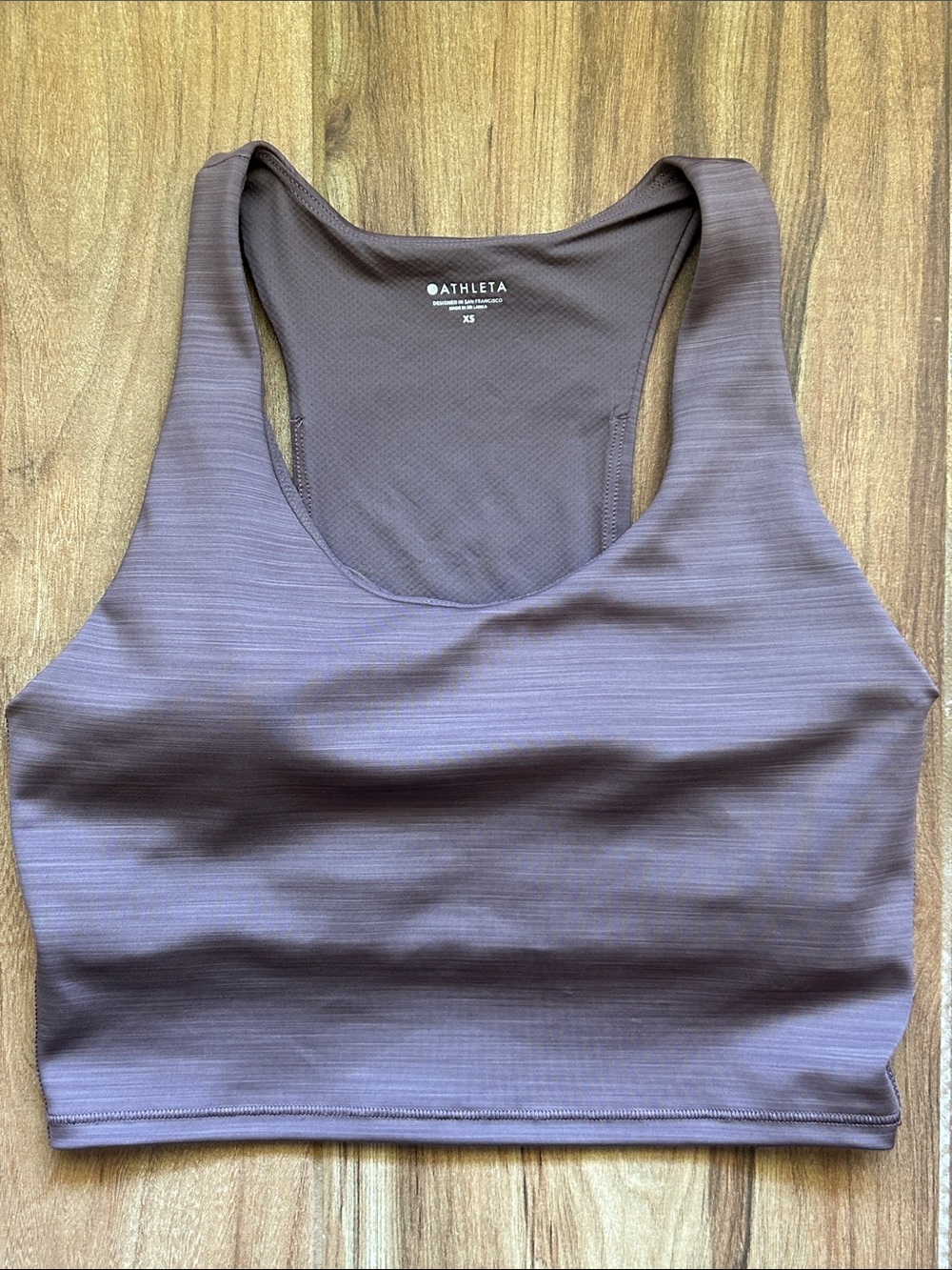 Athleta Ultimate Space Sports Bra Crop Tank Top Purple XS Athleisure Workout